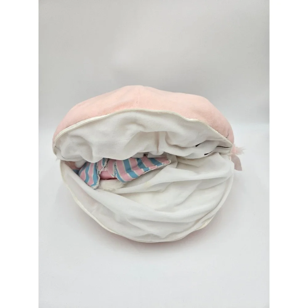 Sanrio Hello Kitty Charmmy Kitty Reversible Plush Pillow Pink White Striped Bows